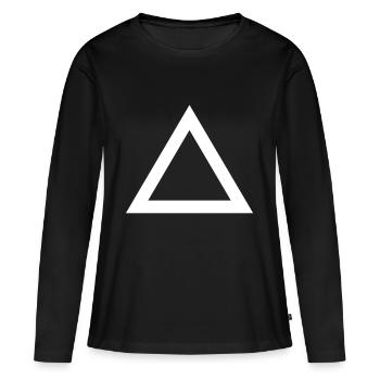 triangle - Women's Premium Organic Long Sleeve Shirt - black - Front - Julia (174cm)