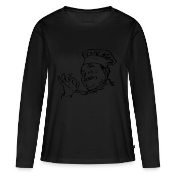 Chefkoch - Frauen Premium Bio Langarmshirt - Schwarz - Vorne - Julia (174cm)