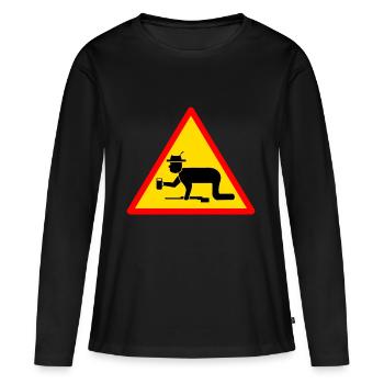 chasse de chasse jaeger chasse de chasse chasseur - T-shirt manches longues Premium bio Femme - noir - Devant - Julia (174cm)