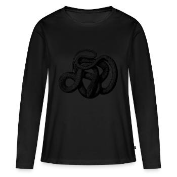 Serpent Reptiles terrariums Illustration - T-shirt manches longues Premium bio Femme - noir - Devant - Julia (174cm)