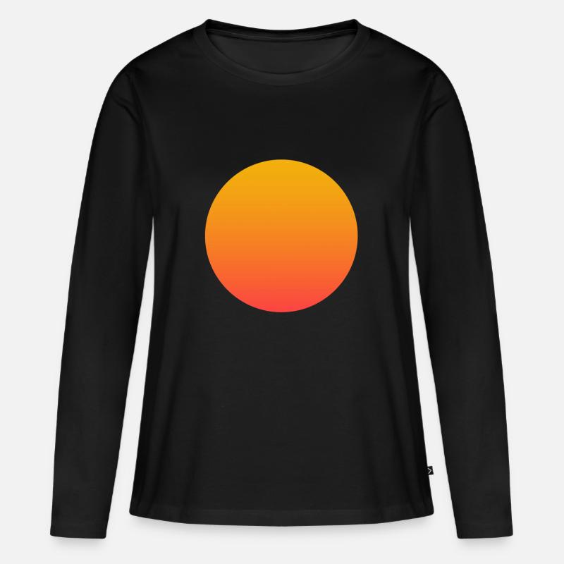 Sonne - Frauen Premium Bio Langarmshirt - Schwarz