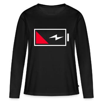 Battery - Women's Premium Organic Long Sleeve Shirt - black - Front - Julia (174cm)