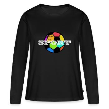 Sport - T-shirt manches longues Premium bio Femme - noir - Devant - Julia (174cm)