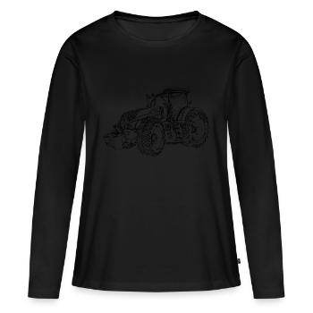 Tractor Tractor Trecker tracteur tractor - Women's Premium Organic Long Sleeve Shirt - black - Front - Julia (174cm)