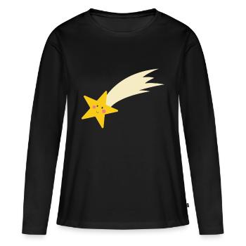 Falling star - Women's Premium Organic Long Sleeve Shirt - black - Front - Julia (174cm)