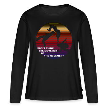 Backflip Parkour - T-shirt manches longues Premium bio Femme - noir - Devant - Julia (174cm)