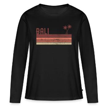Bali - Frauen Premium Bio Langarmshirt - Schwarz - Vorne - Julia (174cm)