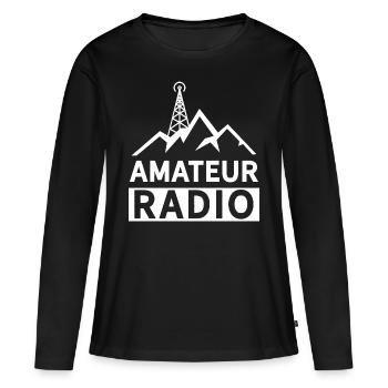 Radio amateur radio amateur RAdio - T-shirt manches longues Premium bio Femme - noir - Devant - Julia (174cm)
