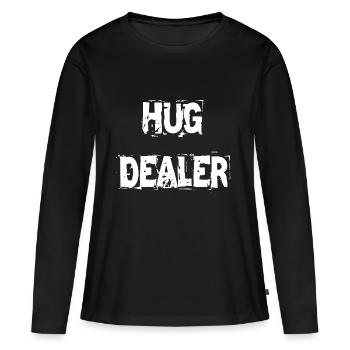 CONCESSIONNAIRE HUG - T-shirt manches longues Premium bio Femme - noir - Devant - Julia (174cm)