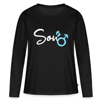fils - T-shirt manches longues Premium bio Femme - noir - Devant - Julia (174cm)