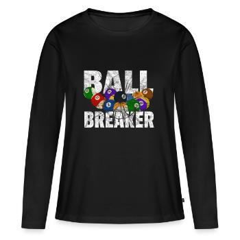 Ball Breaker Geschenk Billard Billardkugel - Frauen Premium Bio Langarmshirt - Schwarz - Vorne - Julia (174cm)