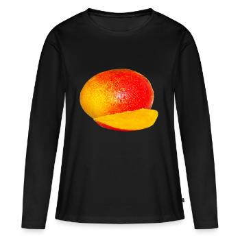 veggie Veggie mangue fruits18 - T-shirt manches longues Premium bio Femme - noir - Devant - Julia (174cm)
