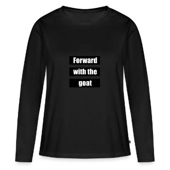 Forward with the goat - Women's Premium Organic Long Sleeve Shirt - black - Front - Julia (174cm)