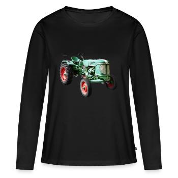 tracteurs Guldner - T-shirt manches longues Premium bio Femme - noir - Devant - Julia (174cm)