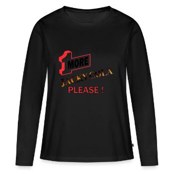 1 Plus Jacky Cola - T-shirt manches longues Premium bio Femme - noir - Devant - Julia (174cm)