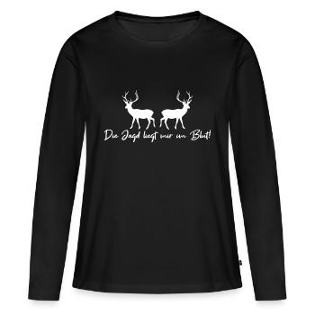 chasseur - T-shirt manches longues Premium bio Femme - noir - Devant - Julia (174cm)