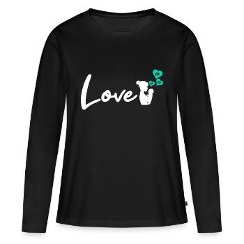 Mutter - Frauen Premium Bio Langarmshirt - Schwarz - Vorne - Julia (174cm)