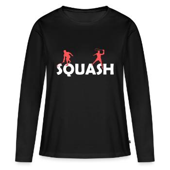 squash - T-shirt manches longues Premium bio Femme - noir - Devant - Julia (174cm)