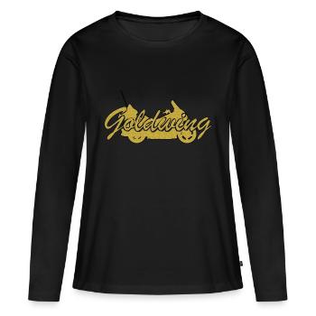 Goldwing cadeau idée cadeau - T-shirt manches longues Premium bio Femme - noir - Devant - Julia (174cm)