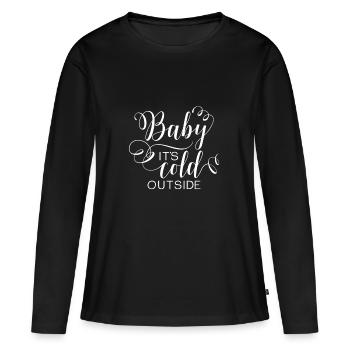 Baby it s cold outside Hiver Christmas - T-shirt manches longues Premium bio Femme - noir - Devant - Julia (174cm)