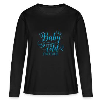 Baby it s cold outside Hiver Christmas - T-shirt manches longues Premium bio Femme - noir - Devant - Julia (174cm)