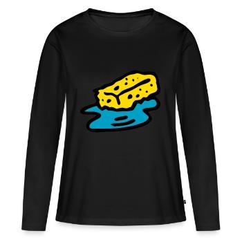 Nettoyage Nettoyage Nettoyage dame balai wischmop69 - T-shirt manches longues Premium bio Femme - noir - Devant - Julia (174cm)