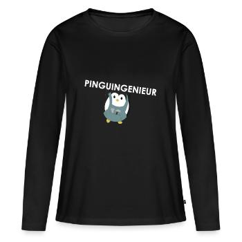 Ingenieur - Frauen Premium Bio Langarmshirt - Schwarz - Vorne - Julia (174cm)