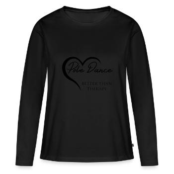 Pole Dance Therapy black - Women's Premium Organic Long Sleeve Shirt - black - Front - Julia (174cm)