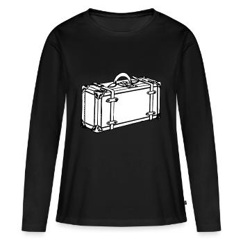 sac à dos valise sac à dos porte-documents121 - T-shirt manches longues Premium bio Femme - noir - Devant - Julia (174cm)