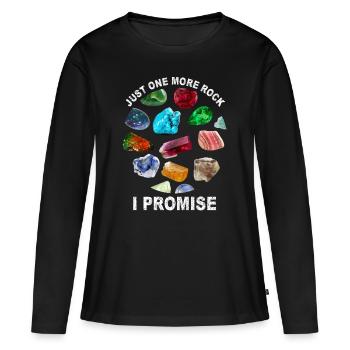 Collecteur de minéraux de conception drôle - T-shirt manches longues Premium bio Femme - noir - Devant - Julia (174cm)