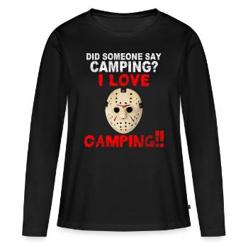 Jason Friday 13 HALLOWEEN - T-shirt manches longues Premium bio Femme - noir - Devant - Julia (174cm)