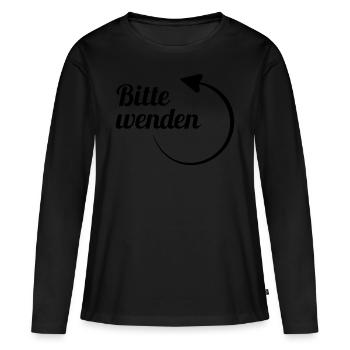 S'il Vous Plaît Flirt Hot Butt Woman Man - T-shirt manches longues Premium bio Femme - noir - Devant - Julia (174cm)