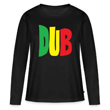 DUB Reggae Rastafari police - T-shirt manches longues Premium bio Femme - noir - Devant - Julia (174cm)