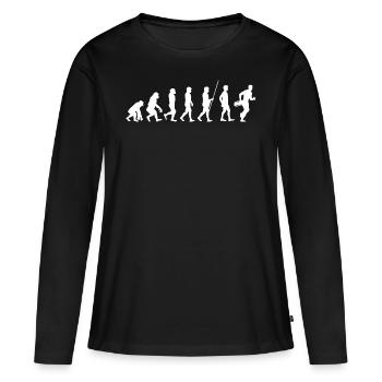 Maître nageur cadeau maître nageur - T-shirt manches longues Premium bio Femme - noir - Devant - Julia (174cm)