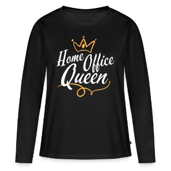Team Home Office Queen - Digital Video Home Work - Women's Premium Organic Long Sleeve Shirt - black - Front - Julia (174cm)