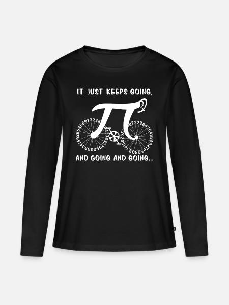 Pi Fahrrad - Frauen Premium Bio Langarmshirt - Schwarz