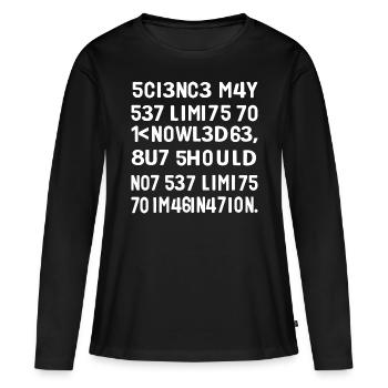 Science Imagination - T-shirt manches longues Premium bio Femme - noir - Devant - Julia (174cm)
