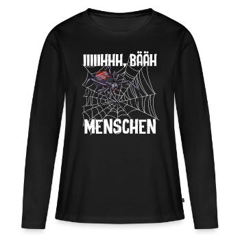 Spinne - Frauen Premium Bio Langarmshirt - Schwarz - Vorne - Julia (174cm)