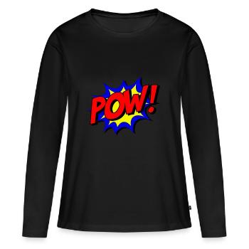 bang - T-shirt manches longues Premium bio Femme - noir - Devant - Julia (174cm)