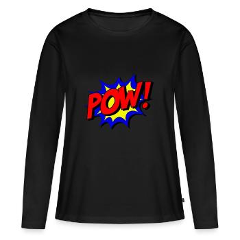 bang - T-shirt manches longues Premium bio Femme - noir - Devant - Julia (174cm)
