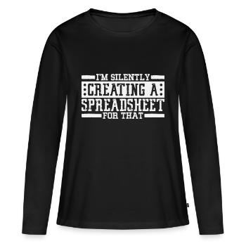 Statistiques et statistiques Et mathématiques - T-shirt manches longues Premium bio Femme - noir - Devant - Julia (174cm)