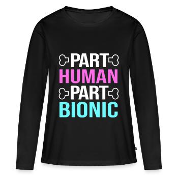Chirurgie du genou Chirurgie du genou - T-shirt manches longues Premium bio Femme - noir - Devant - Julia (174cm)
