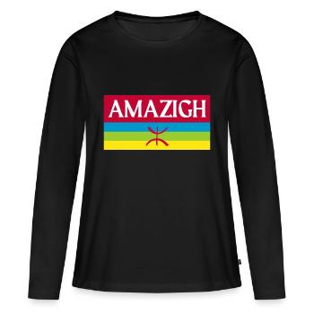 Amazigh - Frauen Premium Bio Langarmshirt - Schwarz - Vorne - Julia (174cm)