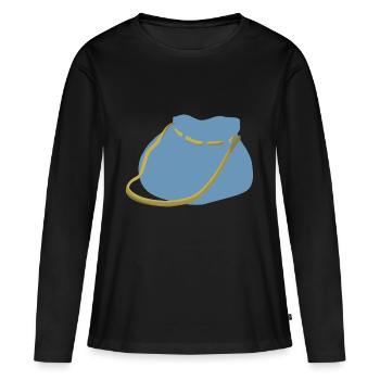 sac à dos valise sac à dos porte-documents131 - T-shirt manches longues Premium bio Femme - noir - Devant - Julia (174cm)