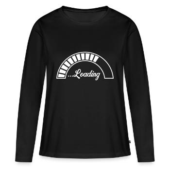 loading bar - Women's Premium Organic Long Sleeve Shirt - black - Front - Julia (174cm)