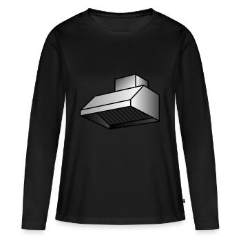 couverts vaisselle flatware silverware cutlery100 - T-shirt manches longues Premium bio Femme - noir - Devant - Julia (174cm)