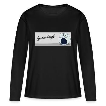 Allemand effrayé - T-shirt manches longues Premium bio Femme - noir - Devant - Julia (174cm)