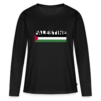 Palestine - Women's Premium Organic Long Sleeve Shirt - black - Front - Julia (174cm)