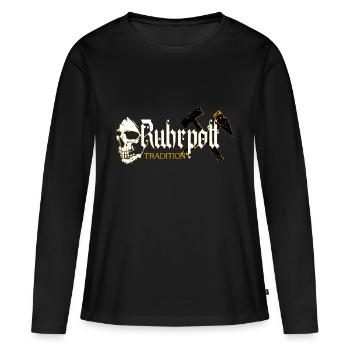Ruhrpott Tradition Ruhr - T-shirt manches longues Premium bio Femme - noir - Devant - Julia (174cm)