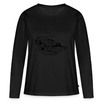 bridge bridge architecture architecture build34 - Women's Premium Organic Long Sleeve Shirt - black - Front - Julia (174cm)